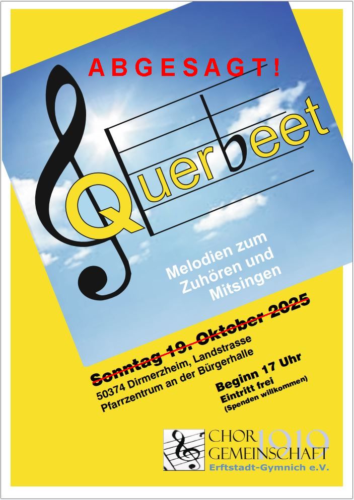 Konzert abgesagt